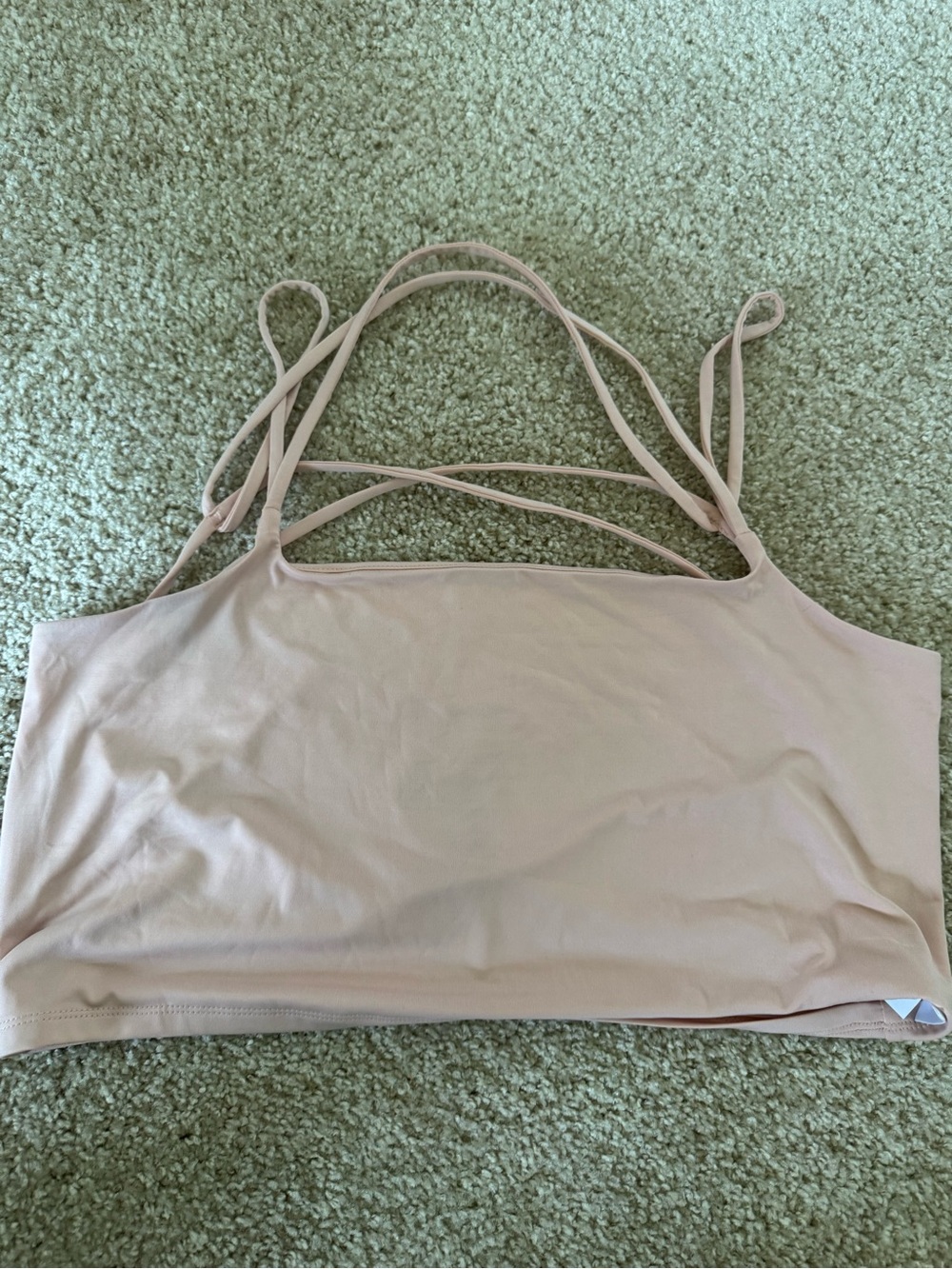 Express Light Blush Pink Scoop Neck Top